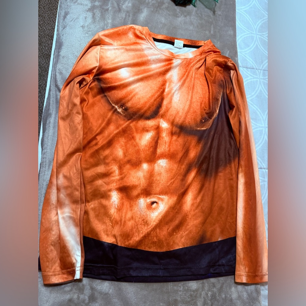 Muscle Print Long Sleeve Shirt